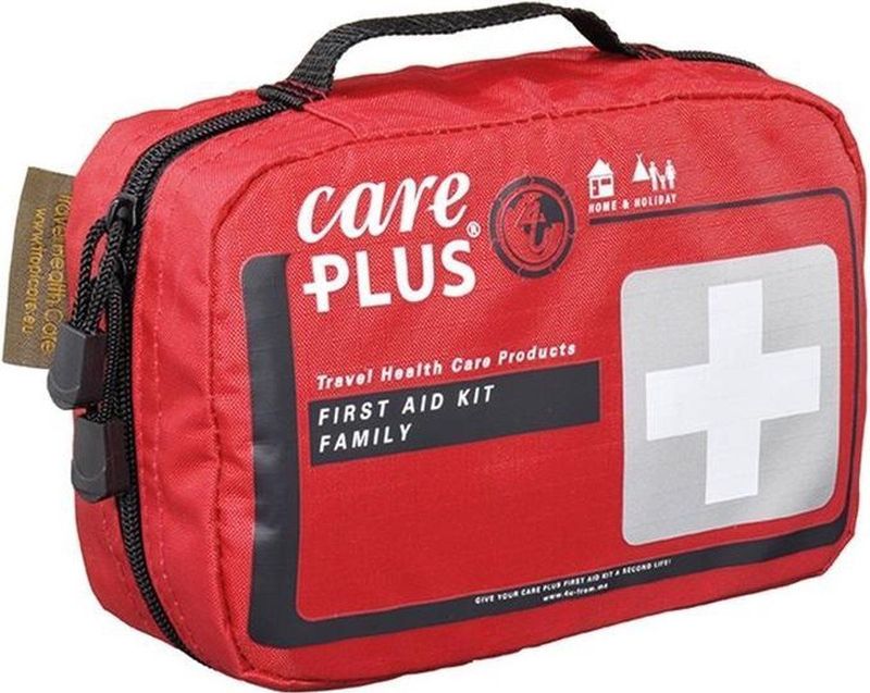 Care Plus - EHBO Set - Rood - Kunststof - Inhoud voor Gezin