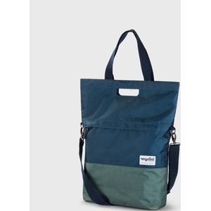 Gerecyclede shopper fietstas Urban Proof 20 liter - blauw/groen