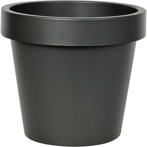Mega Collections - Plantenpot - Zwart - Kunststof - Buiten - D20 x H18 cm