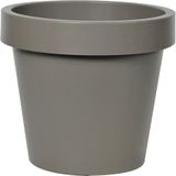 Mega Collections Plantenpot/bloempot - kunststof - taupe/bruin - buiten - D30 x H27 cm