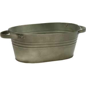 Pot ovaal zink 29x21x12.5cm