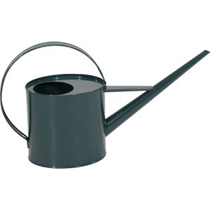 Mega Collections Gieter/plantengieter Olivera - metaal - donkergroen - 2 liter - met lange schenktuit - 43 x 13 x 26 cm