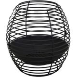 Mega Collections Vuur emmer/vuurkorf Firebasket Spiral - zwart - ijzer - D40 x H40 cm - rond - Vuurschalen - Vuurkorven