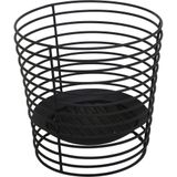 Mega Collections Vuur emmer/vuurkorf Firebasket Spiral - zwart - ijzer - D58 x H60 cm - rond - Vuurschalen - Vuurkorven