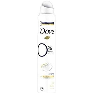 Dove 0% Deodorant voor dames, 24 uur, hydrateert en vermindert huidirritatie, originele Dove geur, spray van 200 ml