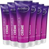 Andrélon Pink Crème - Happy Curls - verstevigt je krullen en anti-pluis - 6 x 125 ml