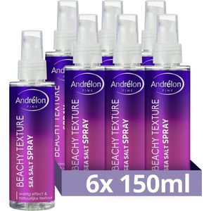 Andrélon Pink Beachy Texture sea salt spray - 6 x 150 ml
