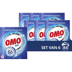 Omo Wit Waspoeder - 6 x 14 wasbeurten - Voordeelverpakking