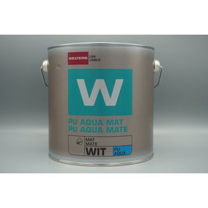Welters verf pu Aqua mat wit 2.5 liter