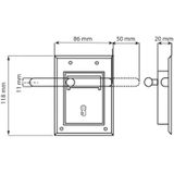 Grendelslot - Starx - 115 X 85 Mm (Links/Recht - Verzinkt)