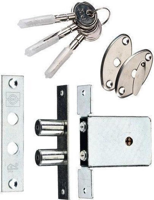 DX veiligheids bijzetslot - SKG* - doornmaat 47 mm - DSKG 6004B - gelijksluitend (4 stuks)