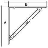 DX Plankdrager opvouwbaar 300x300 mm wit