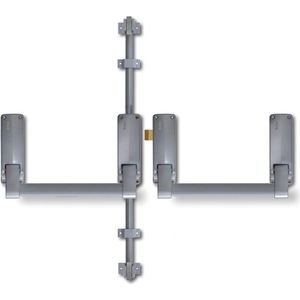 DX Briton Dubbele Paniekstang PO377 - Voor dubbele deuren - Opbouw - Aluminium