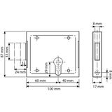 DX Opbouw Poortslot Voor Cilinder