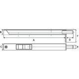 DX - Bascule kantschuif - type 408 - 250x23x26 mm