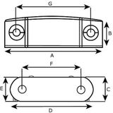 DX - Magneetsnapper - Opschroevend - 12 Kg - Verende Onderplaat - Slagvaste Kunststof - Wit