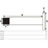 Deurstopper/Deurbuffer - 1x - 50 X 86mm - Inclusief Schroeven - RVS - Wandmodel