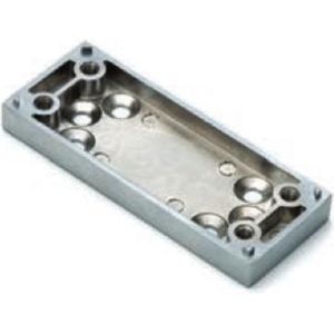 DX Onderlegplaatje voor Raamboompjes Smal Kozijn RBM 12 serie 75x30x8mm F1 Aluminium RBM OPS AF