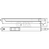 DX Bascule Kantschuif - Aluminium - Vermessingd - 3-zijdig Gesloten Koker