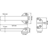 DX Kierstandhouder - KSH 1300 V1 - SKG - Geborsteld - RVS - 0150.100.1300