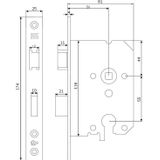 Dulimex - Veiligheidsinsteekslot PC55 - RVS - SKG**® - Universeel Toepasbaar