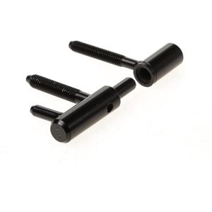 DX - Inboorpaumelle - Ø 14 mm - zwarte nylon ring - voor houten deuren en kozijnen - staal zwart