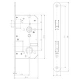 Dulimex Veiligheidsinsteekslot PC72 SKG**® rechte voorplaat RVS PC72
