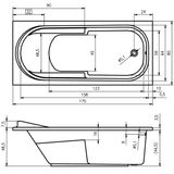 Riho - Columbia - Inbouwbad - Wit - Acryl
