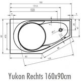 Riho - Yukon - Inbouw Hoekbad - Wit - Acryl