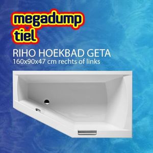 Riho Geta bad 160x90cm acryl Hoekopstelling Links wit B029001005