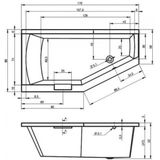 Riho Geta bad acryl 170x90cm Hoekopstelling Links wit B031001005