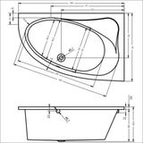Riho - Lyra - Inbouwbad - Wit - Acryl