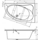 Riho - Lyra - Inbouwbad - Wit - Acryl