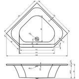Riho - Austin - Hoekbad - Wit - Acryl