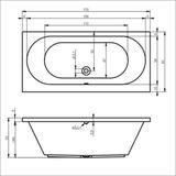 Riho - Carolina - Inbouwbad - Wit - Acryl
