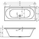 Riho - Carolina - Inbouwbad - Wit - Acryl