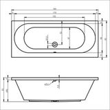 Riho - Carolina - Inbouwbad - Wit - Acryl
