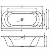 Riho - Lima - Inbouwbad - Wit - Acryl