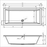 Riho - Lusso - Inbouwbad - Wit - Acryl