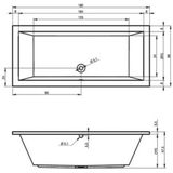 Easypool Riho Lusso3.1 180 x 80 cm pneumatisch bediening