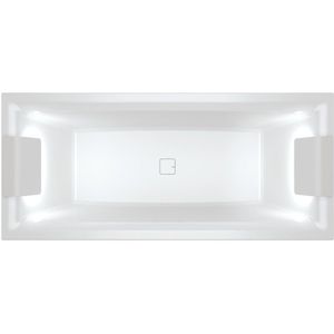 Riho Still Square inbouwbad 170x75cm acryl wit - LED kussen links/rechts