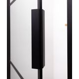 Riho Grid douchecabine 80x90x200cm 1 draaideur zwart profiel en helder glas G004008121