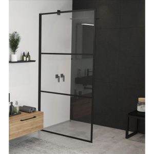 Riho - Grid GB400 - Inloopdouche - Mat Zwart - Veiligheidsglas