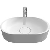 Riho Valor Opzetwastafel 48x32 Solid Surface Mat Wit - Ovaal - 8714148590881 - Wastafels - Opzetwastafels