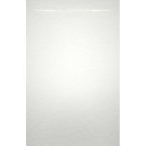Riho Isola Douchevloer 90x80cm Leisteen Mat Wit - Kunstmarmer - Douche - Douchebakken - 8714148592236