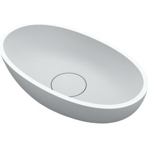 Waskom riho escala opbouw ovaal 55x32 cm mat wit