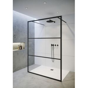 Riho - Grid GB401 - Inloopdouche - Mat Zwart - Veiligheidsglas
