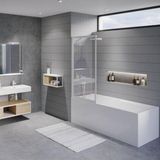 Riho - Lucid - Badwand - Mat Wit - Aluminium