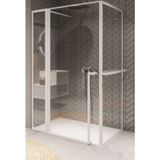 Riho Lucid 203 Douchecabine 3-delig Zij-instap 110x100cm Zwart Profiel - Veiligheidsglas - Douche - Douchecabines - 8714148594926