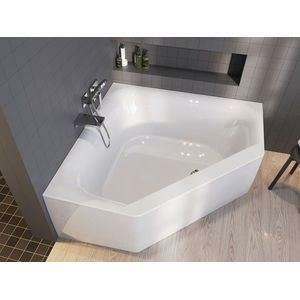 Riho - Austin - Halfvrijstaand Hoekbad - Wit - 145x145 cm - Acryl